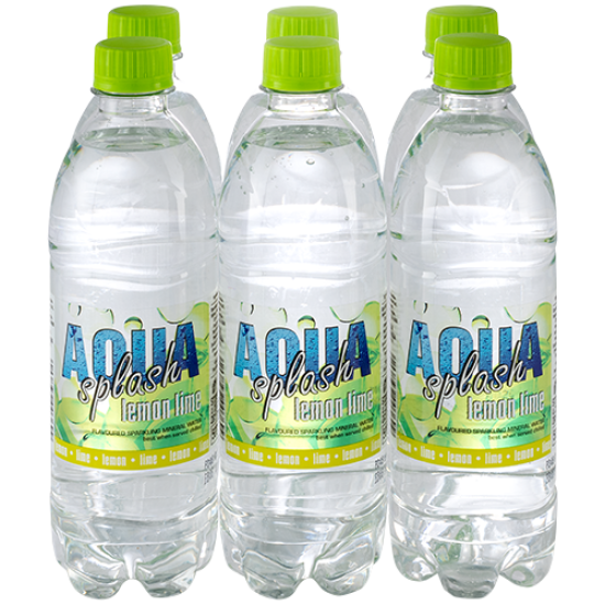 AQUASPLASH SPARK LEMON/LIME WATER 500ML