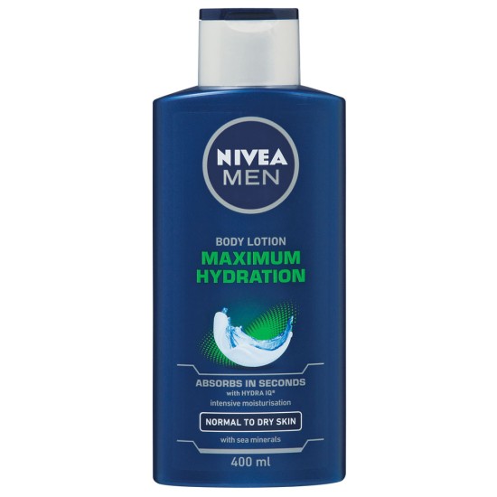 NIVEA FOR MEN MAX HYDRATION BDY LT 400ML